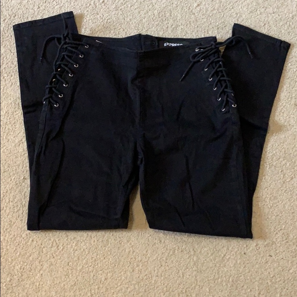 Express side tie ankle legging